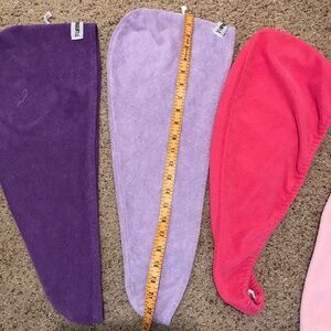 3 microfiber hair towels